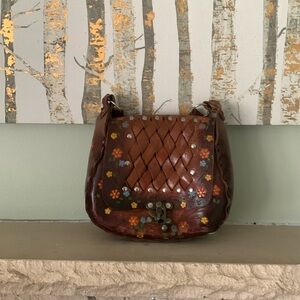 Vintage handmade leather bag!!